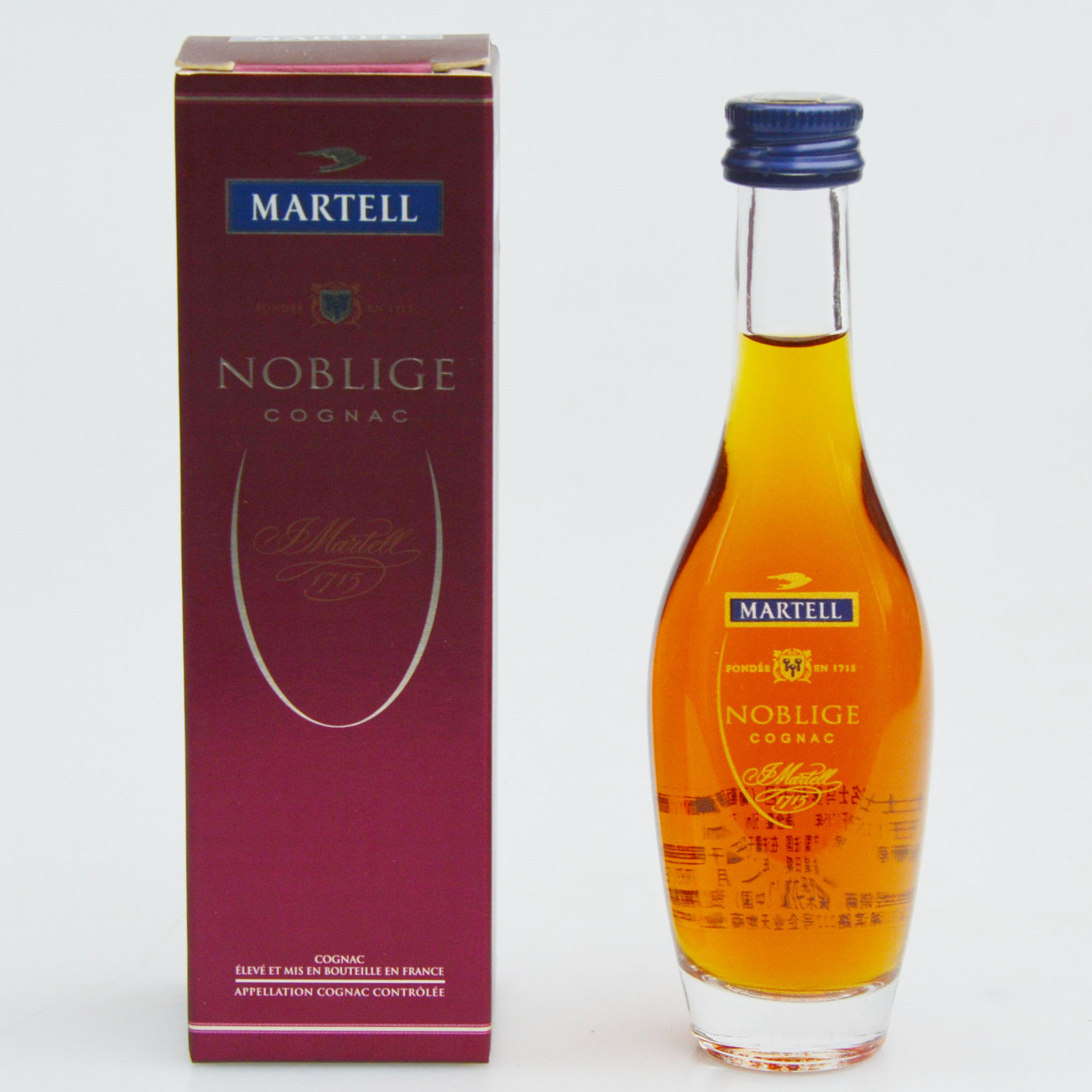 酒版收藏martell noblige 马爹利名士干邑白兰地 50ml 小洋酒带盒
