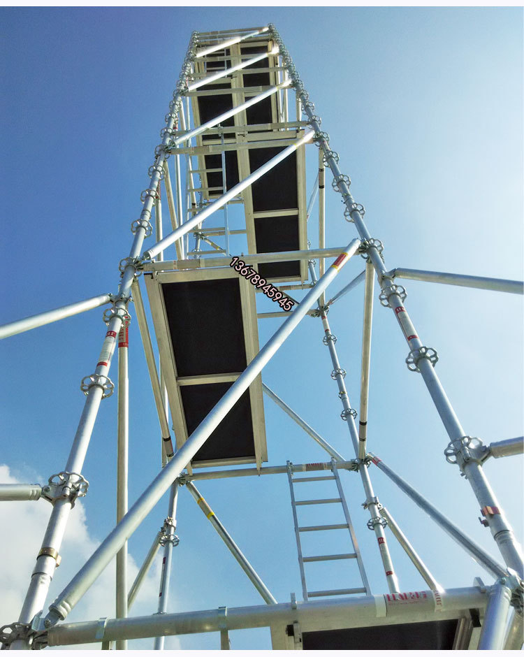 深圳盘扣式铝合金脚手架高空工作台双宽移动式活动快装脚手架租售