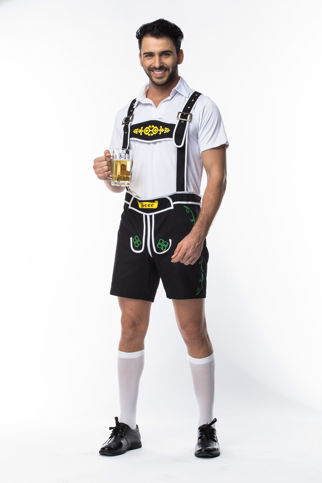 8604# 德国慕尼黑啤酒节男款服装 夜店酒吧男服务生调酒师制服