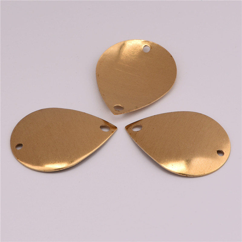 22mm不规则凹面水滴耳饰铜片 几何项链吊坠挂件diy手工饰品材料