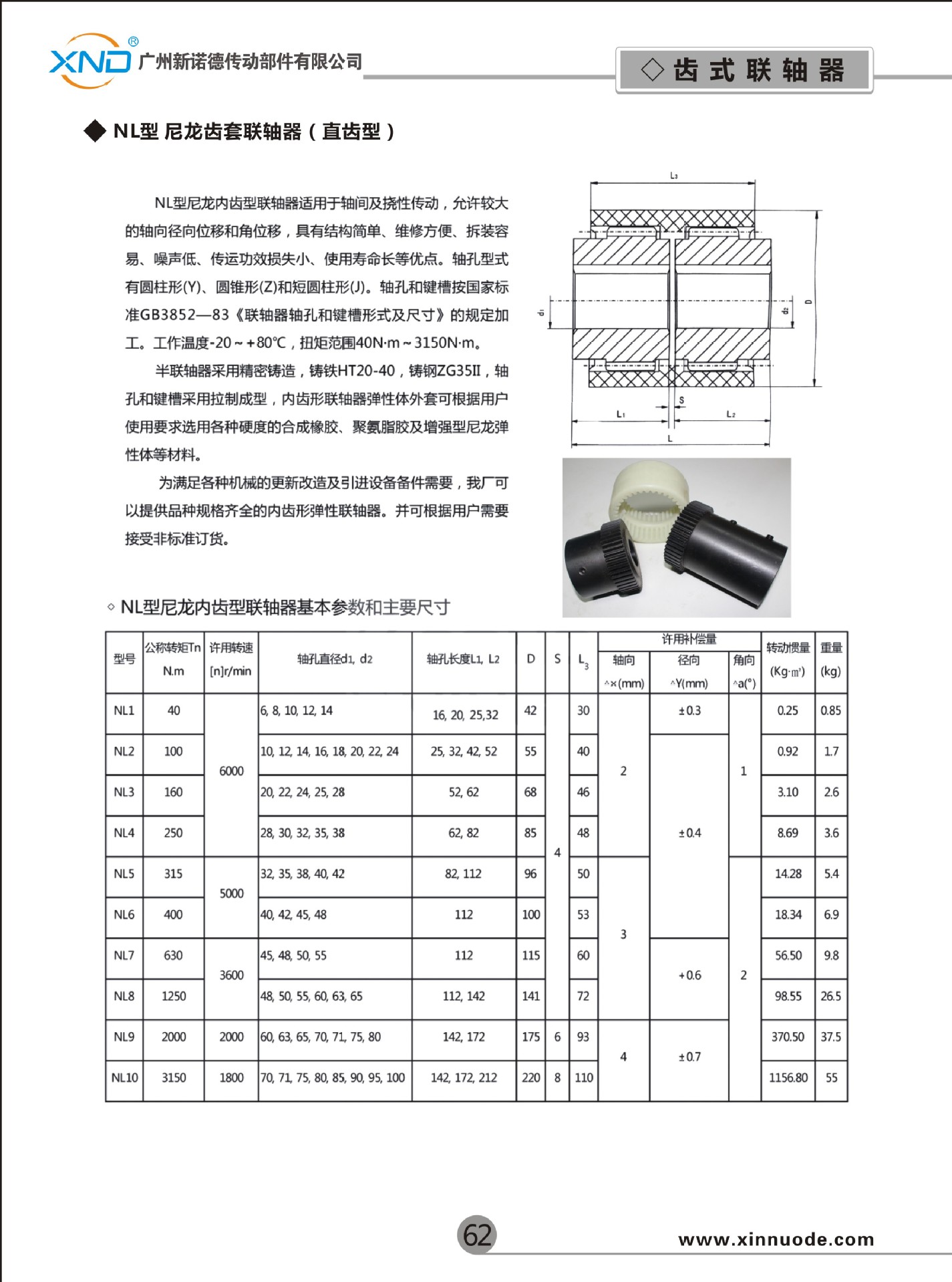nl4型加强尼龙齿套nl432齿nl445齿液压站优良尼龙内齿套工厂