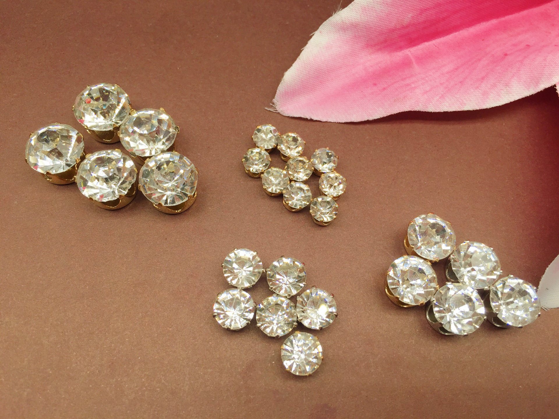 厂家直销 韩版手工饰品金属单钻铜爪夹锆石爪钻diy饰品手缝钻