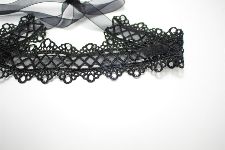 女原宿项圈饰品洛丽塔!可爱黑色颈圈项链情趣内衣配饰蕾丝丝带