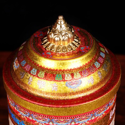 佛器批发开光佛教用品大乐自在电动转经轮转经筒观音六字大明咒高