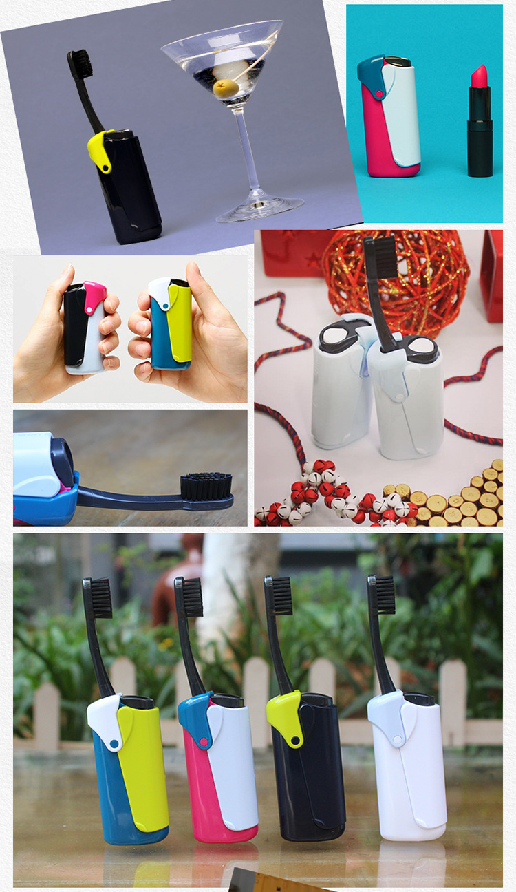 意大利banale旅行牙刷带盒便携式迷你折叠收纳盒随身成人牙膏套装