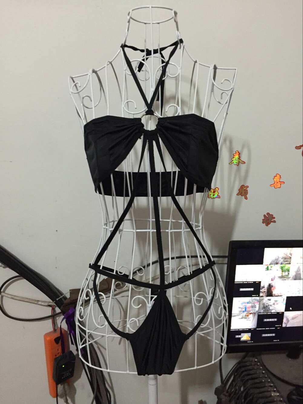 外贸情趣内衣欧美性感连体衣 三点比基尼速卖通代发 批发4452