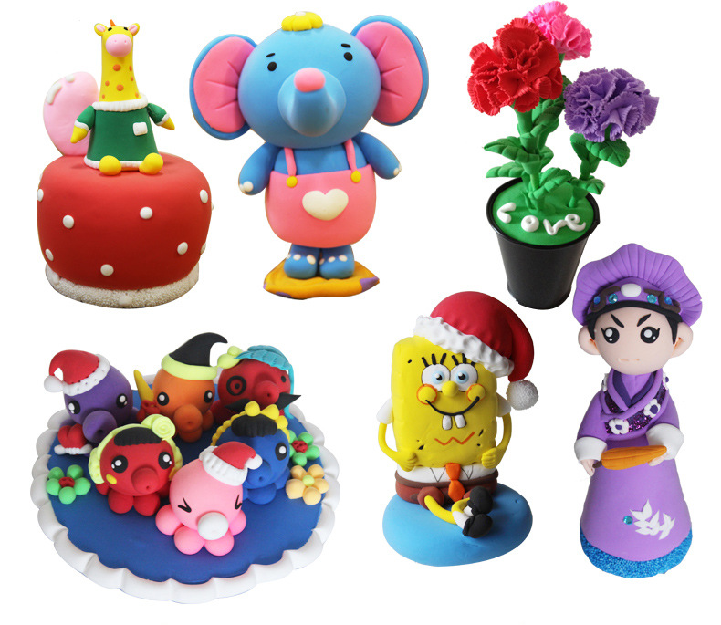 超轻粘土36色级3d太空无毒橡皮泥黏软陶彩泥雪花沙工具套装玩具