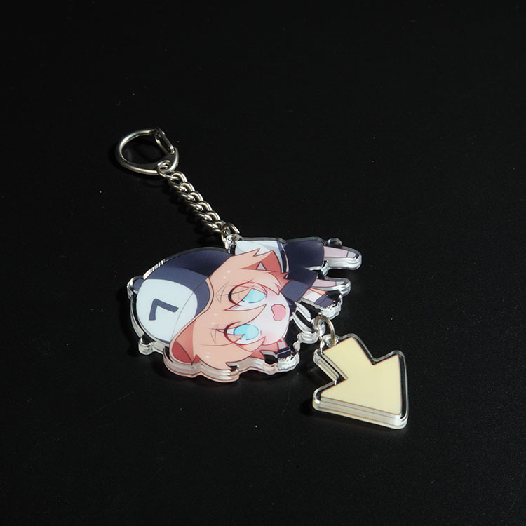 来图定制 亚克力彩印图案动漫人物 钥匙扣 钥匙饰品 手机挂饰