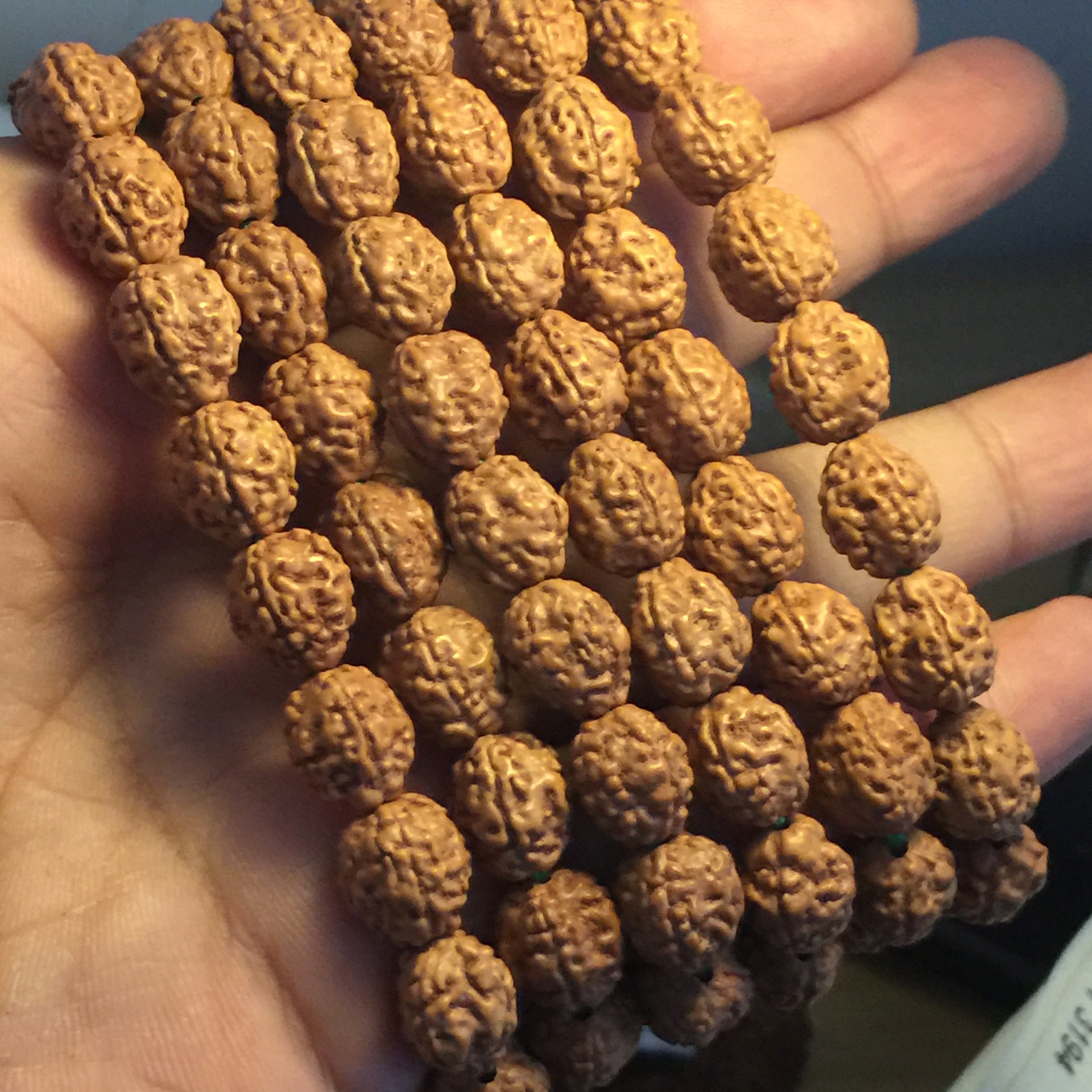 小金刚菩提子108颗四瓣盘龙纹批发黄皮高庄高油高密市场罕见