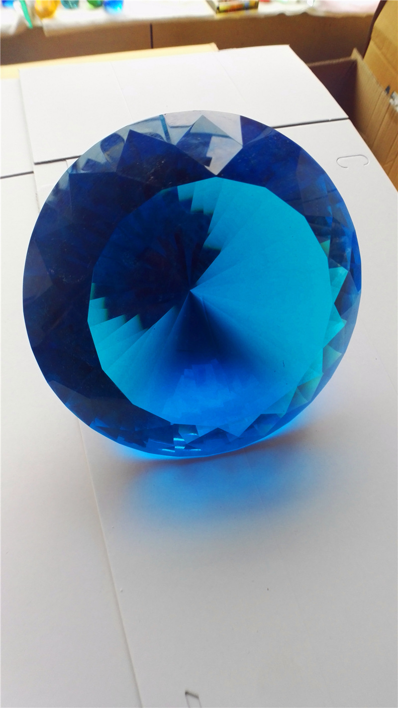 k9透明彩色人造水晶玻璃钻石家居婚庆柜台装饰crystal diamond