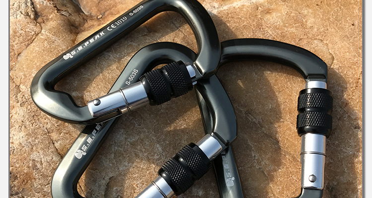 lapard户外速降装备d型丝扣锁快挂登山攀岩主锁应急救援安全钩子