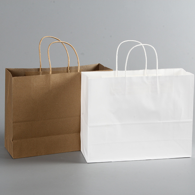 纸袋包邮 白牛皮纸袋 手提袋定做 牛皮纸袋 服装袋 礼品袋定制