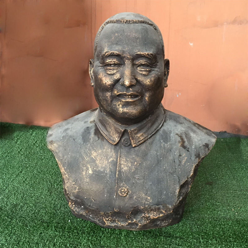 现货玻璃钢黄炎培肖像半身胸像雕塑 校园名人雷锋陶行知雕像摆件