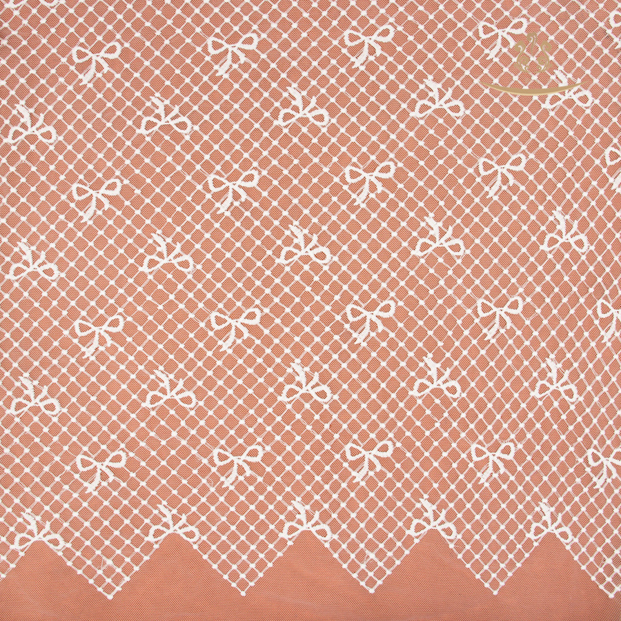 网纱底蝴蝶结图案高品质水溶牛奶丝刺绣满幅面料厂家直销 l20081