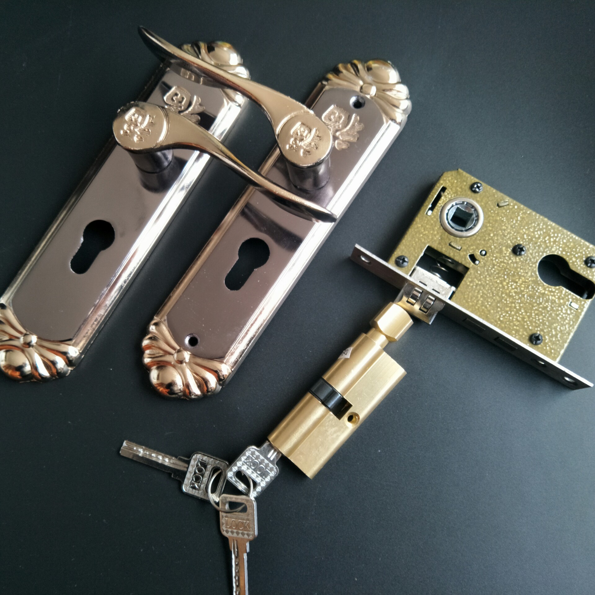 欧式执手锁机械锁室内钢木门锁实木门锁轴承小50锁体房门锁具批发