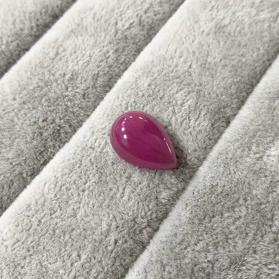 无烧无填充纯天然非洲红宝石11.6x16.8mm水滴形裸石戒面厂家直销