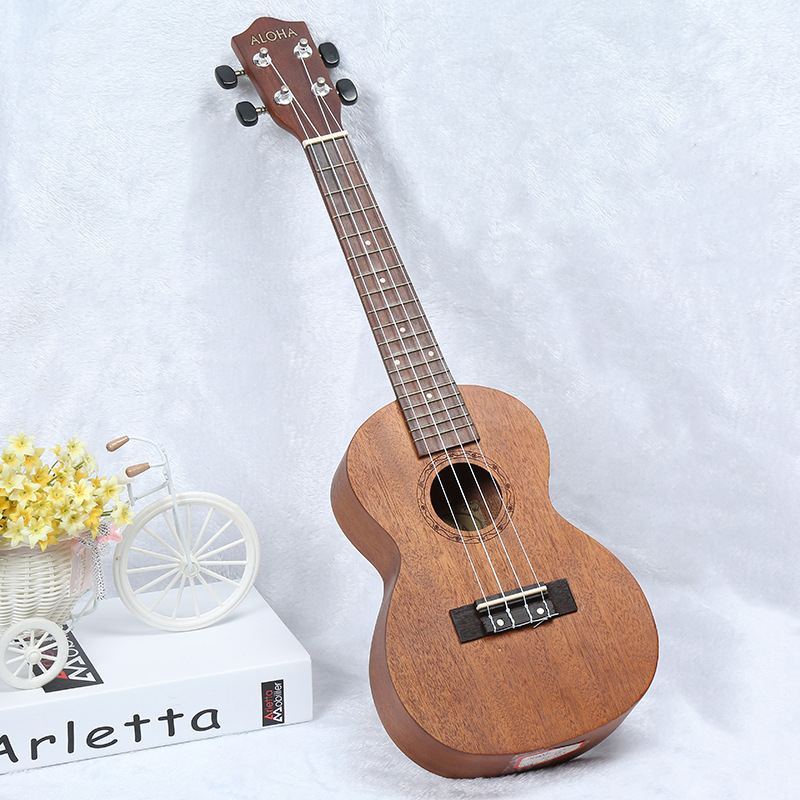 Factory Wholesale 23-Inch Wood Ukulele Ukulele Children Beginners Entry-Level Plucked Musical Instrument Toys