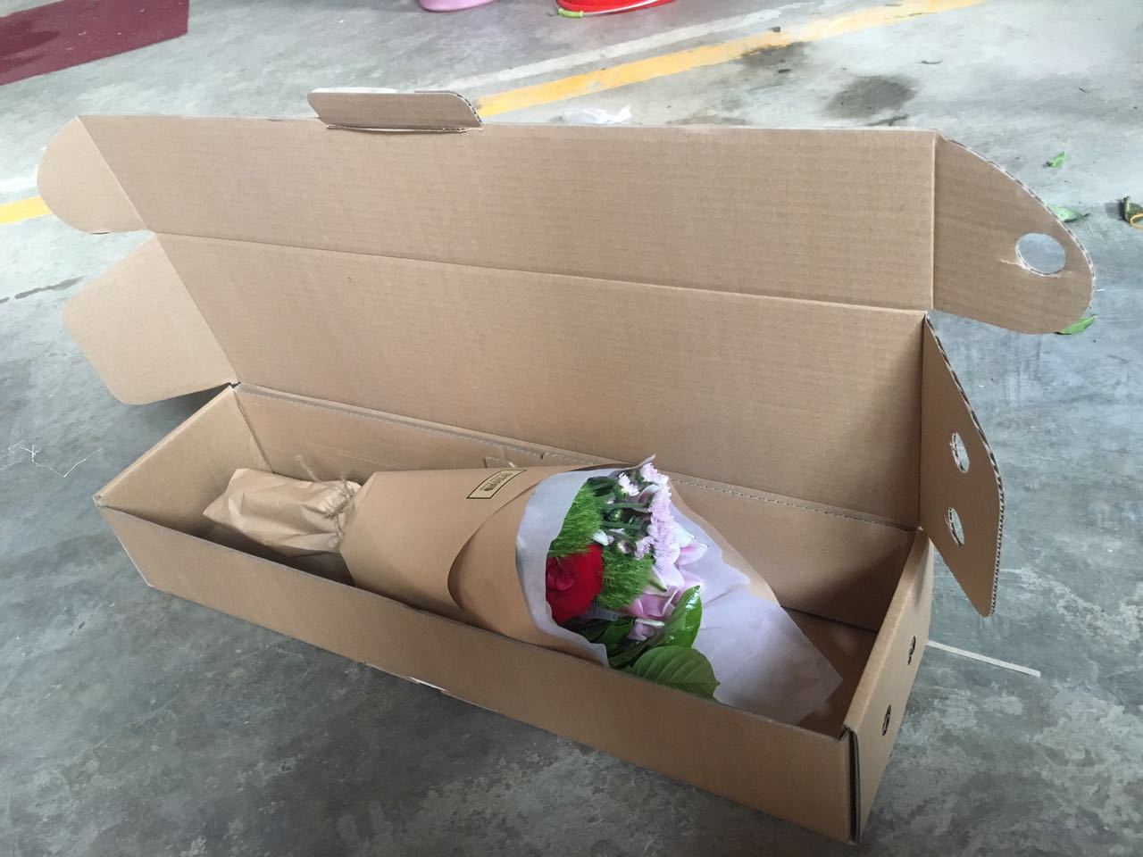 包月花盒每周花快递盒七夕长纸箱纸盒子63x16x13长方形鲜花包装盒