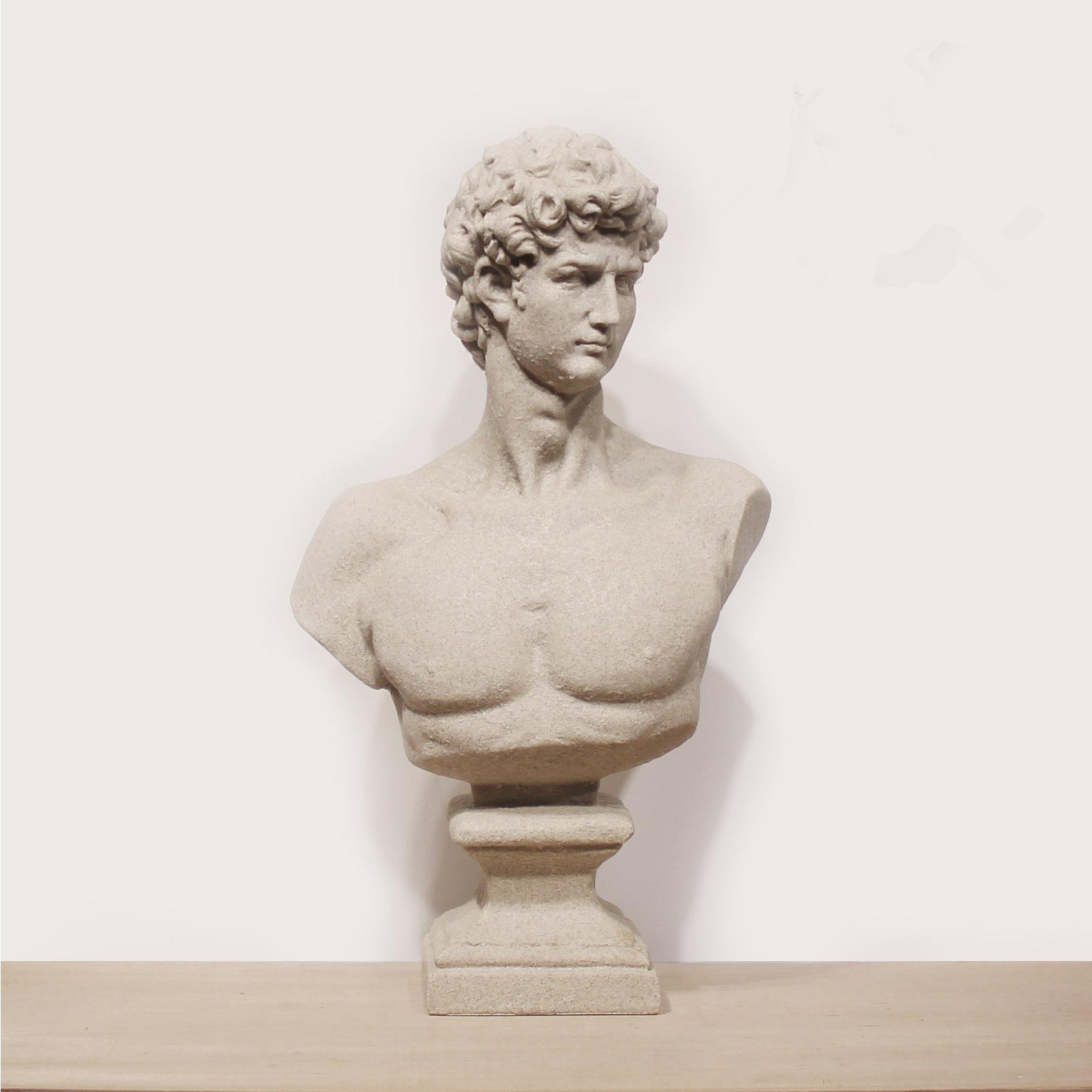 新款 大卫砂岩雕塑人物摆件家居装饰品古典工艺品