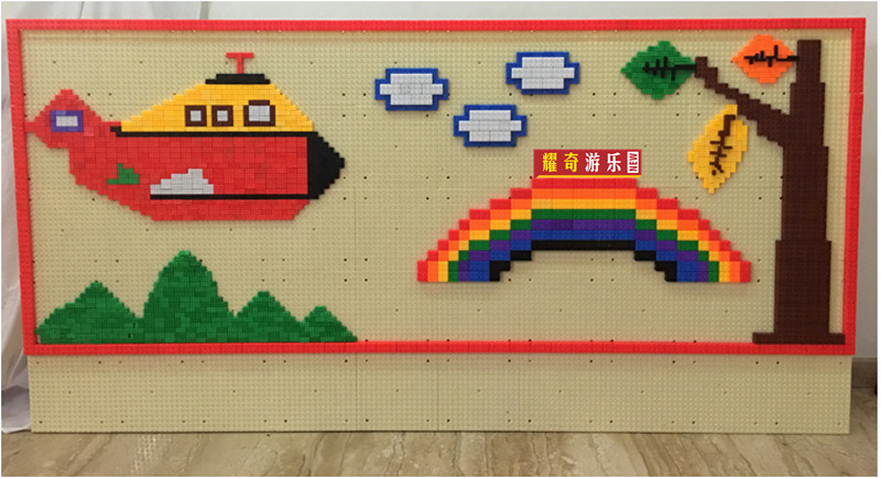 儿童diy墙壁益智玩具区域建构墙体积木.墙面游戏