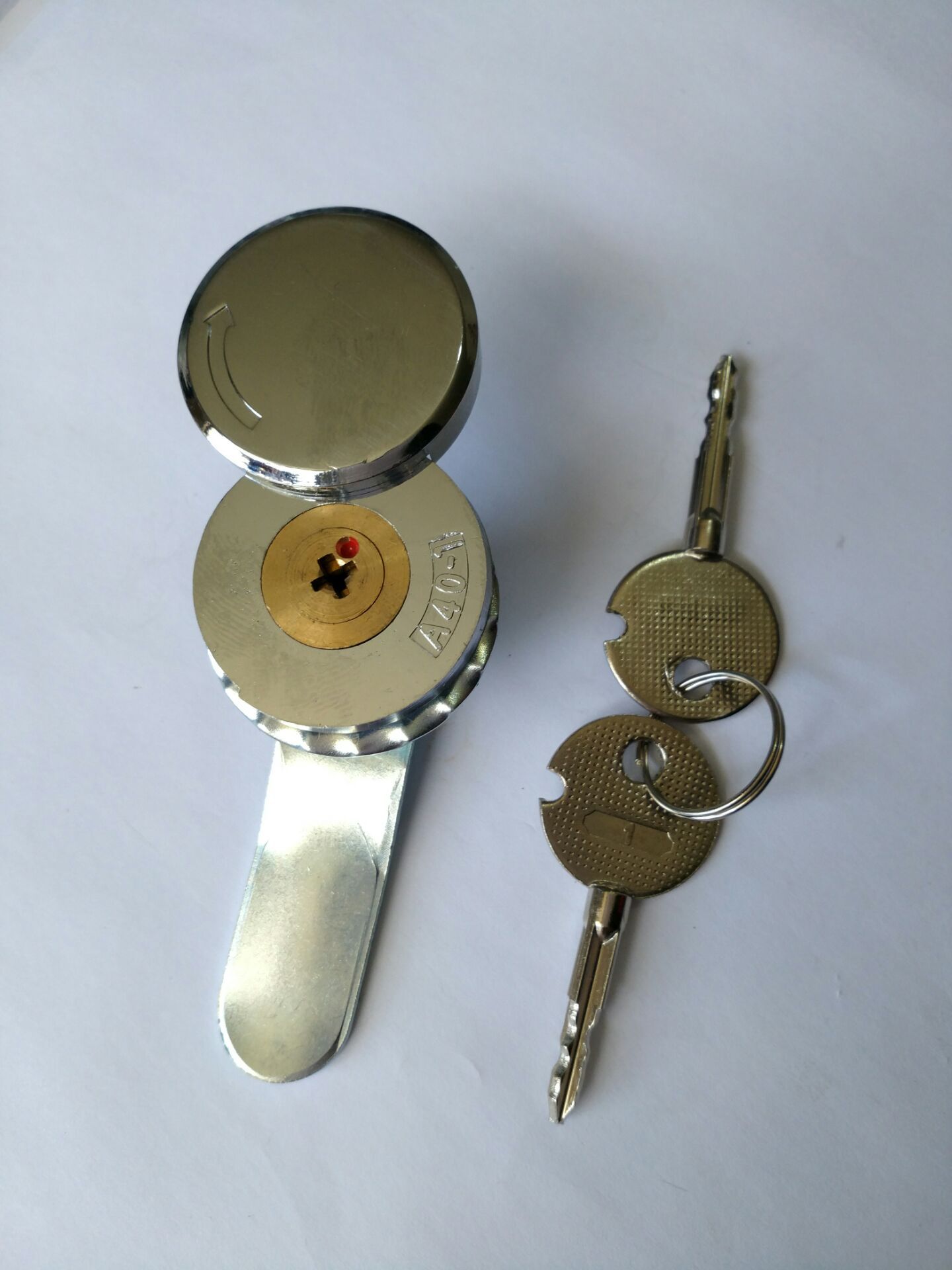 圆柱锁配电箱锁机械锁柜锁门锁十字铜芯锁 防雨锁a40-1砂白