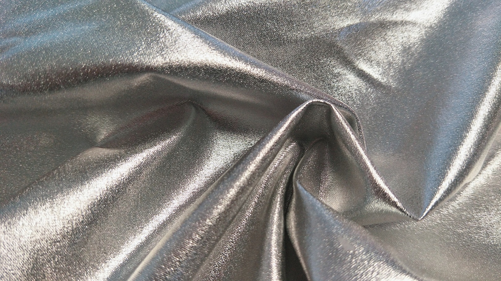 四面弹烫银 弹力布 服装面料 1819年流行面料新款