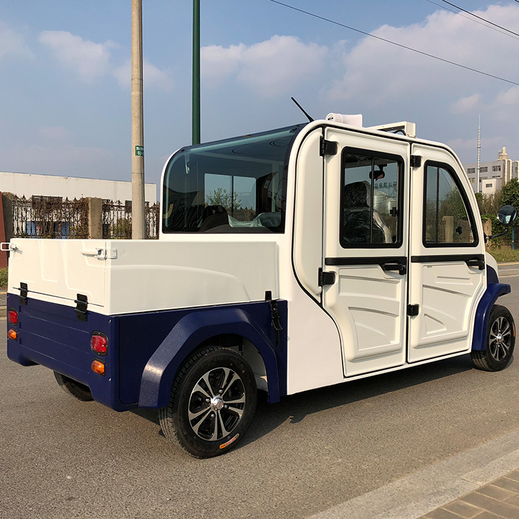 四座带斗电动巡逻车 电瓶巡逻车城管巡逻车 新能源电动皮卡巡逻车