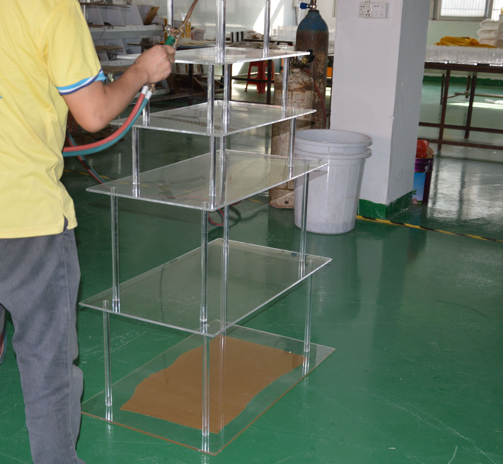 亚克力六成方形架子 透明有机玻璃展示架 亚克力架子定制