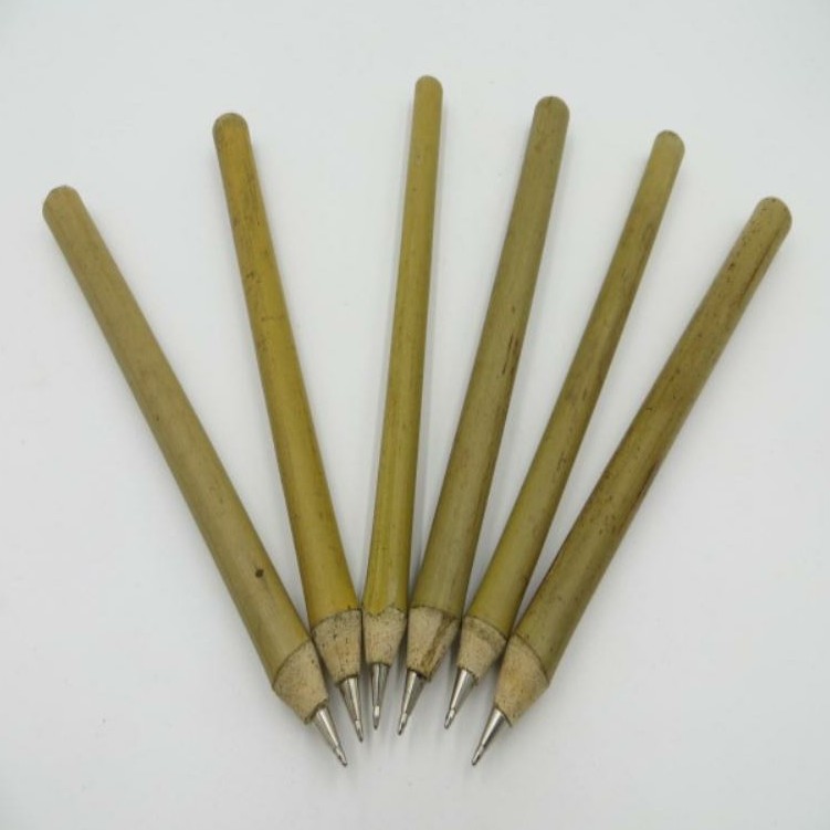 供应毛竹竿圆珠笔 竹竿环保圆珠笔 竹木笔定制长短和logo