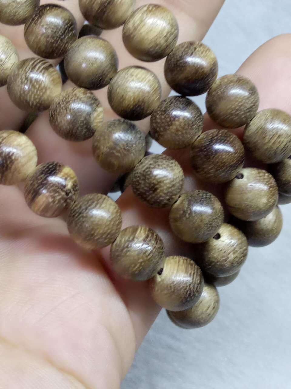 加里曼丹老料沉香手串108颗8mm念珠沉香木佛珠手链男女厂家批发