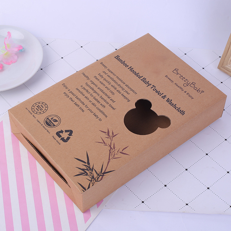 Factory Wholesale Direct Sale New Cute Hollow Mickey Mouse Pattern Kraft Paper Corrugated Box Wear-Resistant Sample Can Be Fixed