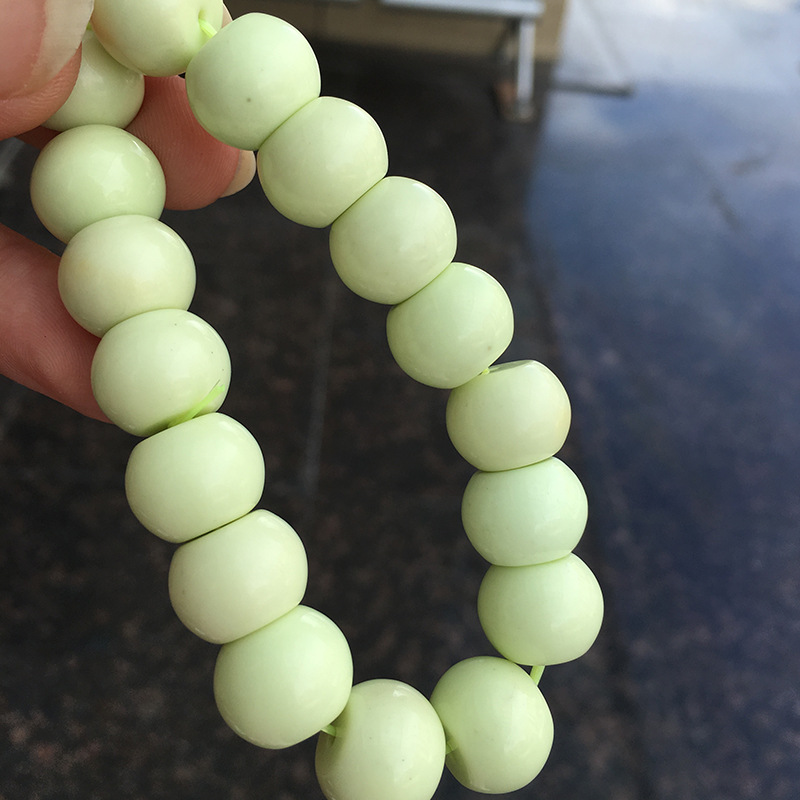 2017新款天然柠檬松石手链 11*15mm 一条63克11*14mm一条74克批发