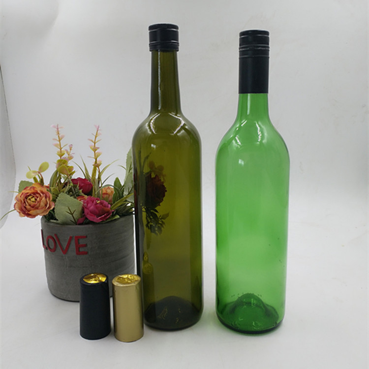 玻璃瓶厂家现货直销绿色玻璃红酒瓶墨绿色玻璃红酒瓶玻璃酒瓶