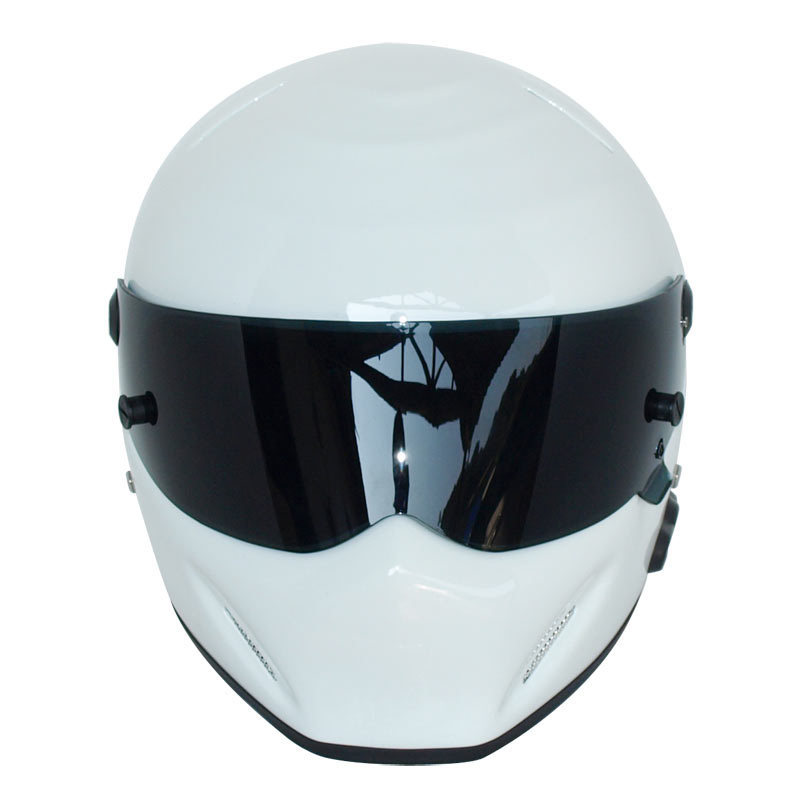 卡丁摩托车全盔头盔秋冬保暖卡丁车赛车玻璃钢蓝牙头盔atv-5白色