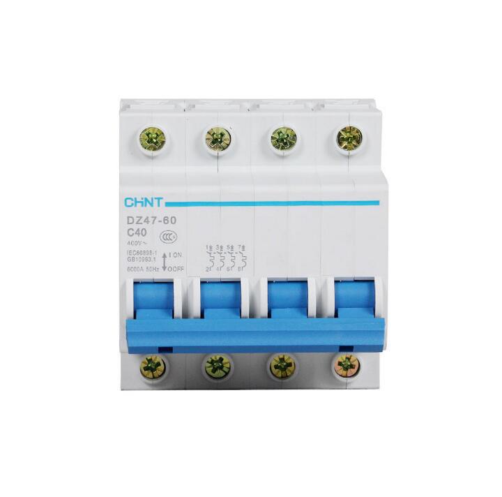 正泰空气开关dz47604pc60家用三相四线ic65n开关四级40a