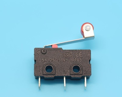 kw11-n kw12 5a/250v 微型开关 带柄 滑轮 微动 3脚行程 触点开关