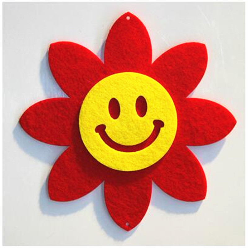 幼儿园装饰品挂饰教室走廊布置商场空中吊饰新款立体双面笑脸花