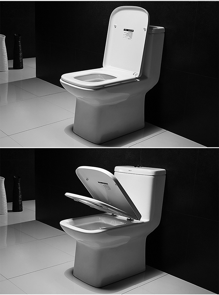 华艺卫浴 普通坐便器浴室陶瓷马桶一体式超漩式冲水马桶