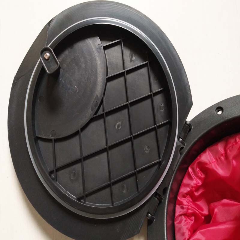 塑料制品-36户外装备皮划艇配件铆钉红色网袋圆形连体9寸舱盖现货-阿