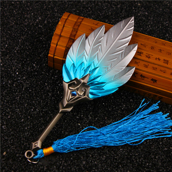 王者武器诸葛亮绝代智谋合金模型 金属精工诸葛亮扇子12cm 海报板