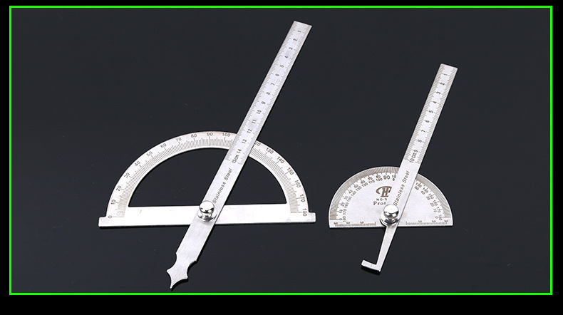 厂家直销不锈钢角度尺 建筑装修180度量角尺 高硬度精抛防锈角尺