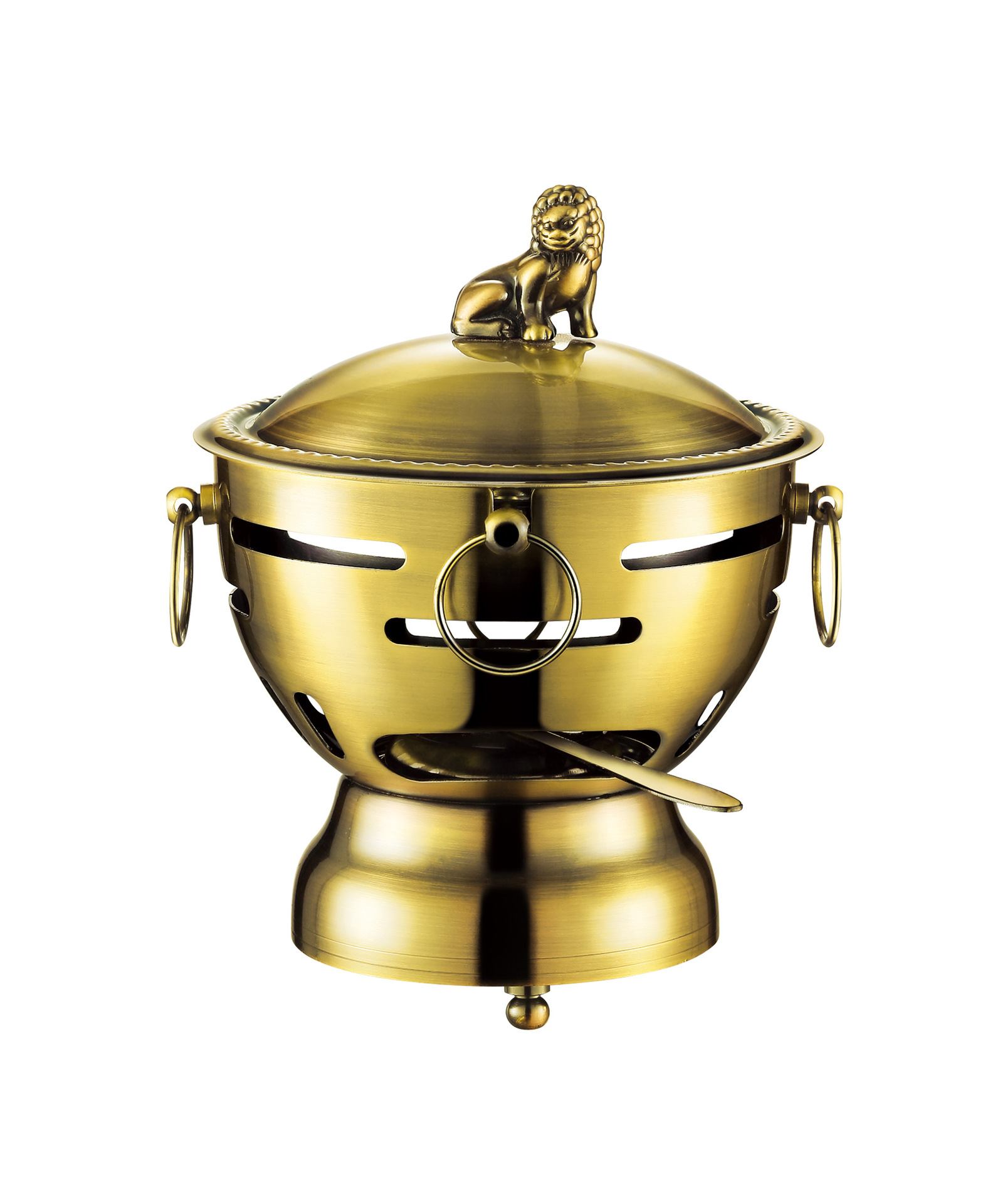 力狮外卖火锅锅具 酒精炉单人小火锅自助不锈钢火锅涮涮锅