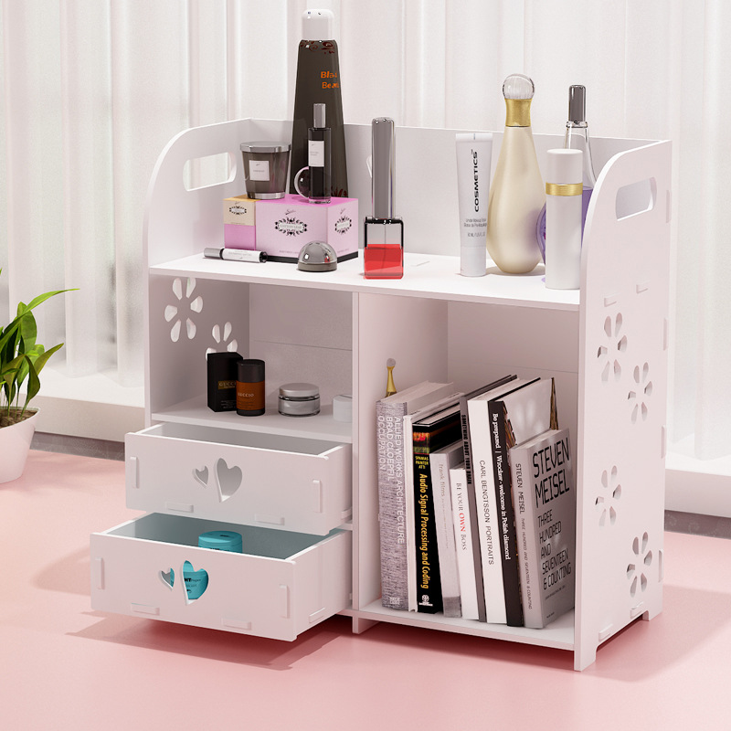 Simple Desktop Cosmetics Storage Box DIY Drawer Dresser Skin Care Products Storage Rack Wash Table Rack