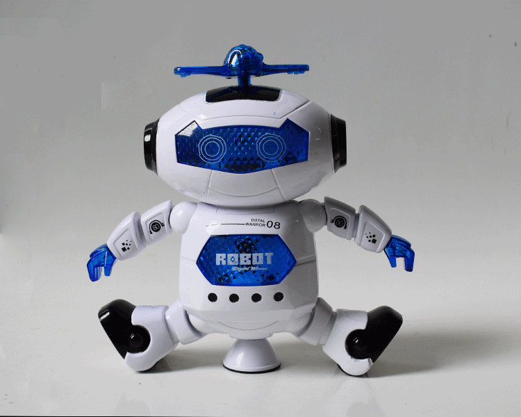 儿童玩具太空跳舞电动机器人360度旋转灯光音乐地摊热卖玩具