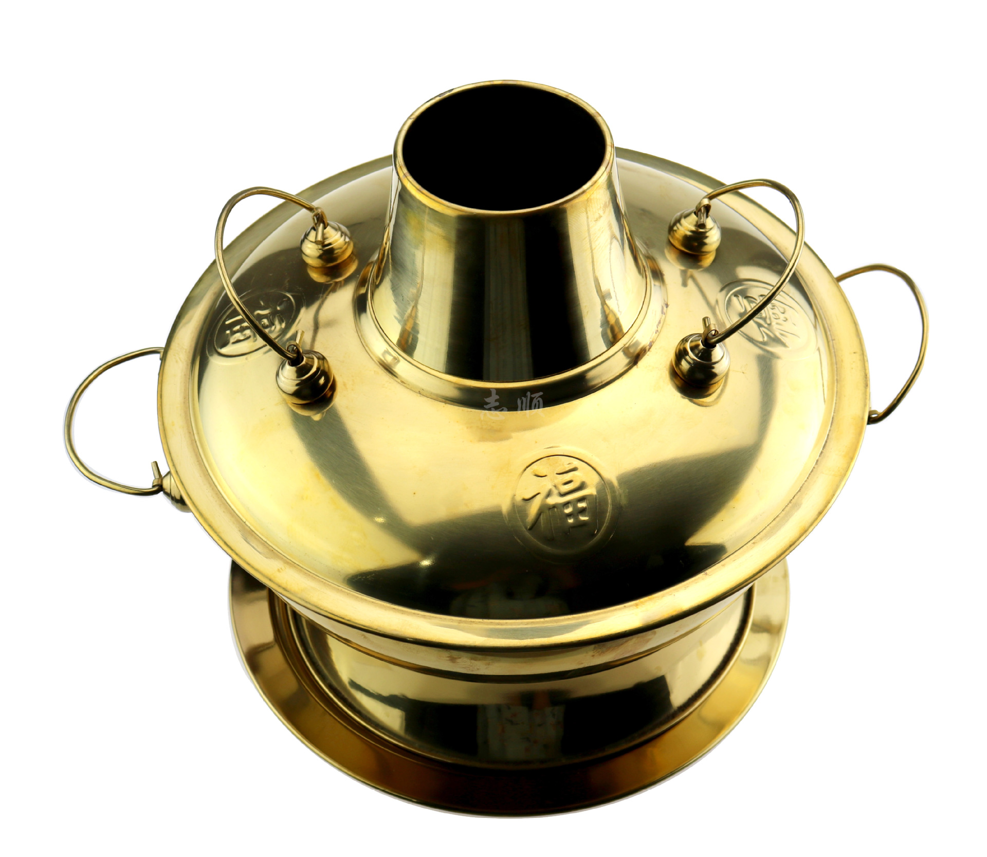 纯铜炭涮锅 老北京涮肉火锅 火锅老式传统家用纯铜火锅 木炭火锅