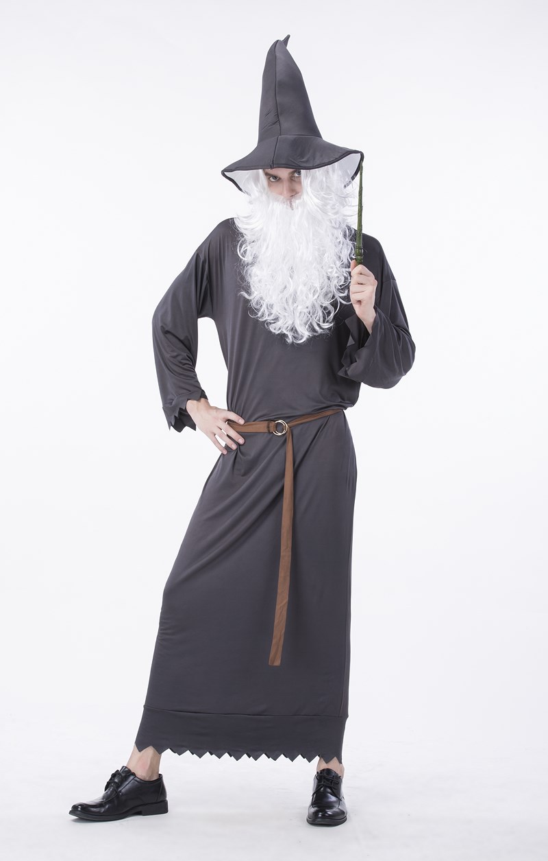 万圣节服装老巫师男巫师万圣节成人全套cos巫师服长袍长袍魔法师