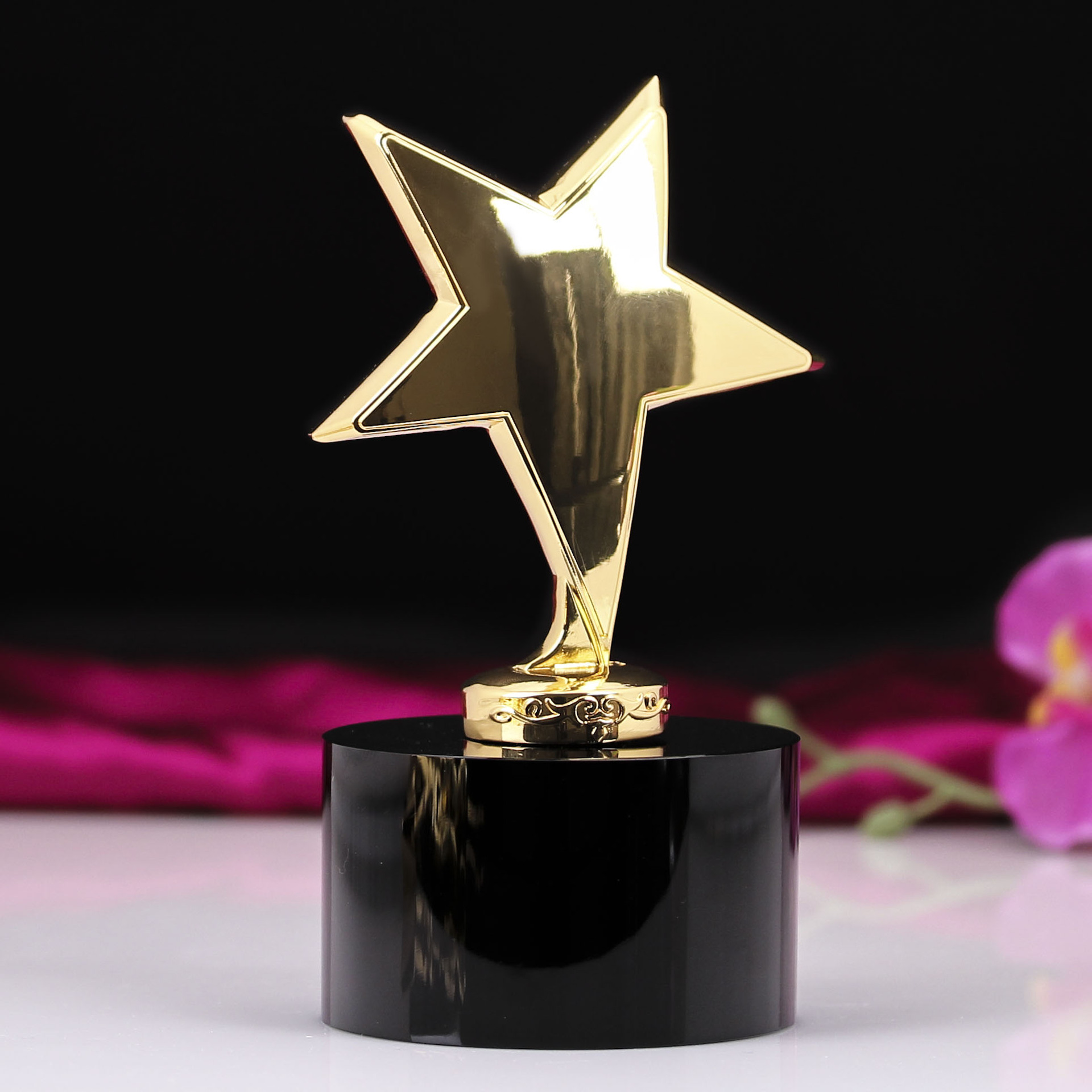 儿童小学生金属五角星小奖杯水晶定制定做比赛活动三好学生纪念品