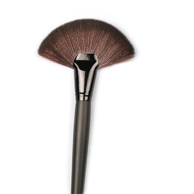 单支化妆刷扇形刷 腮红刷 粉底刷黑白双色毛大扇形化妆刷美妆工具
