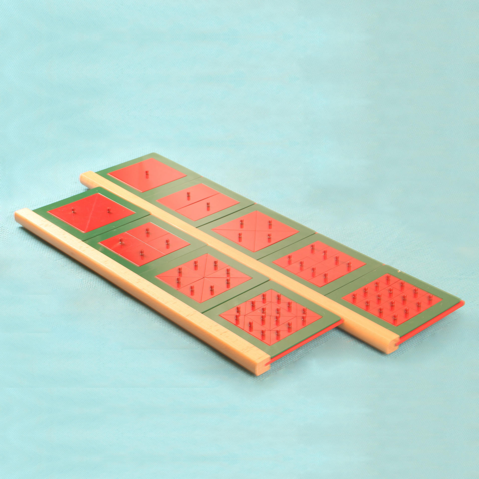 厂家直销 金属方形分数嵌板 蒙台梭利数学教具婴幼儿专业早教益智