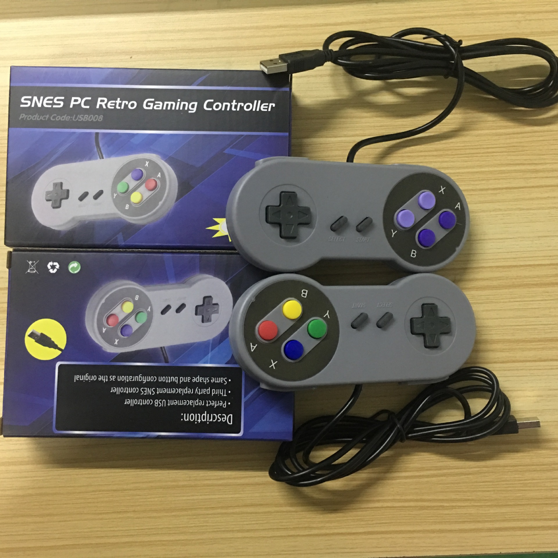 任天堂 超任 wii snes usb游戏手柄 全新模具 线长1.8m 胶贴